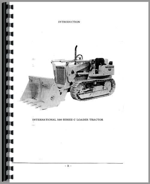 Parts Manual for International Harvester 500C Crawler Sample Page From Manual