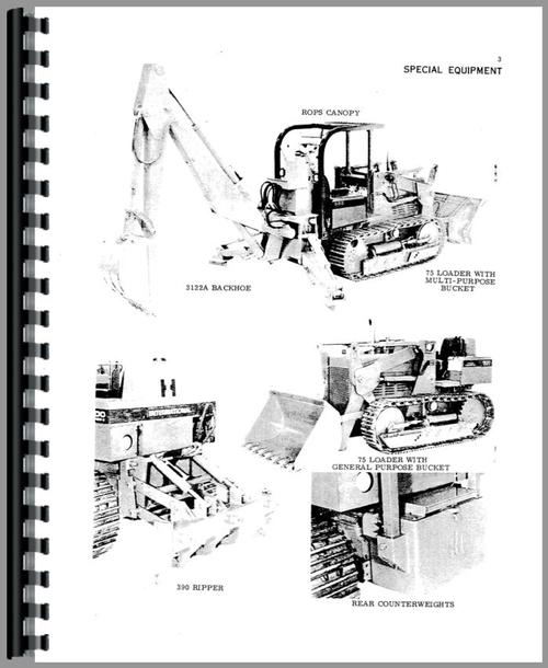 Operators Manual for International Harvester 500E Crawler Sample Page From Manual