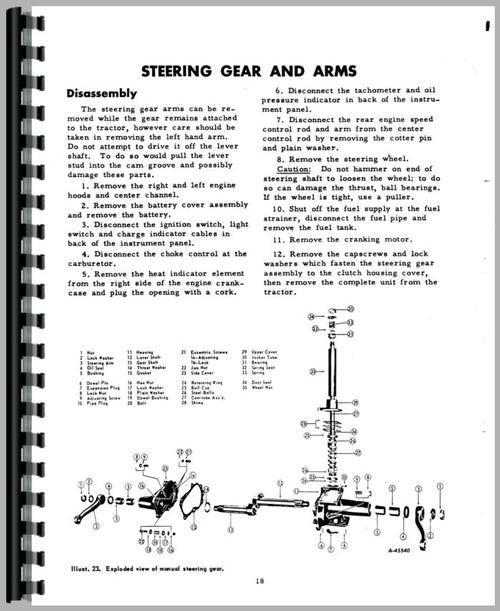 Service Manual for International Harvester 5421 Tractor Sample Page From Manual