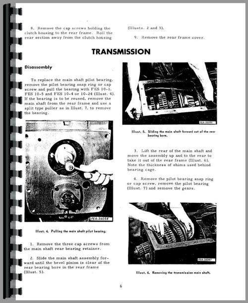 Service Manual for International Harvester 600 Tractor Transmission & Final Drive Sample Page From Manual