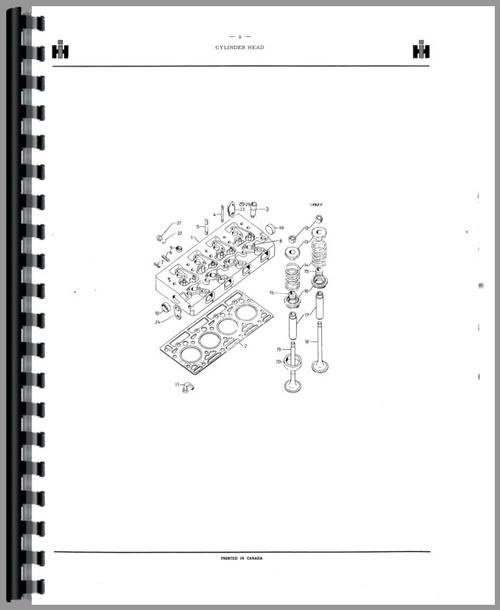 Parts Manual for International Harvester 624 Tractor Sample Page From Manual