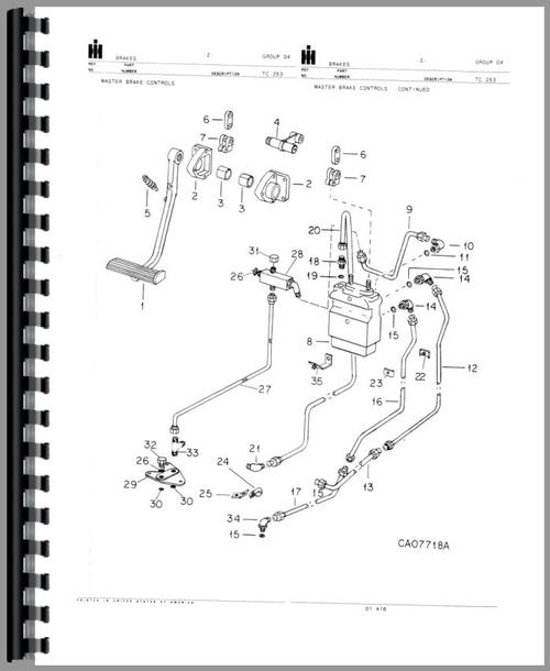 Parts Manual for International Harvester 6588 Tractor Sample Page From Manual