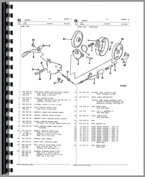 Parts Manual for International Harvester 674 Tractor Sample Page From Manual
