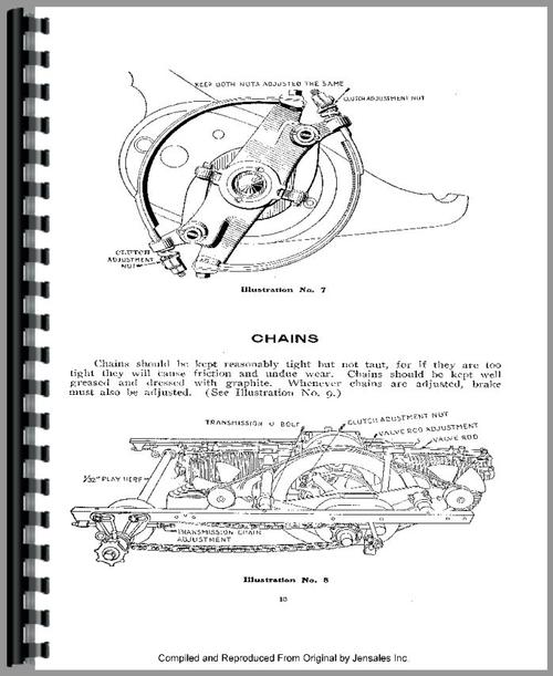 Operators Manual for International Harvester All Auto Buggy Sample Page From Manual