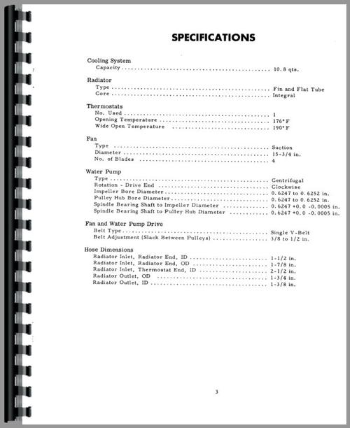 Service Manual for International Harvester B-275 Tractor Sample Page From Manual