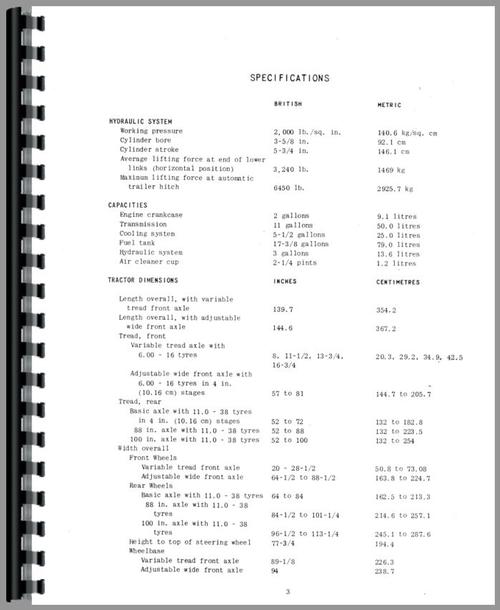 Operators Manual for International Harvester B-450 Tractor Sample Page From Manual