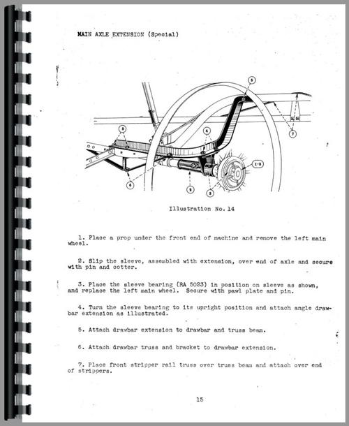 Operators Manual for International Harvester B Tractor Implement Attachments Sample Page From Manual
