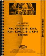 Service Manual for International Harvester Cub Cadet 100 Lawn & Garden Tractor Kohler Engine