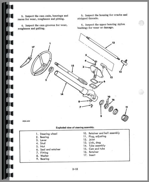 Service Manual for International Harvester Cub Cadet 1000 Lawn & Garden Tractor Sample Page From Manual