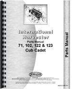Parts Manual for International Harvester Cub Cadet 102 Lawn & Garden Tractor