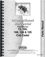Parts Manual for International Harvester Cub Cadet 104 Lawn & Garden Tractor