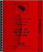 Parts Manual for International Harvester Cub Cadet 106 Lawn & Garden Tractor