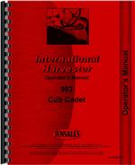 Operators Manual for International Harvester Cub Cadet 982 Lawn & Garden Tractor