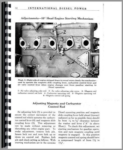Service Manual for International Harvester WD40 Engine Sample Page From Manual