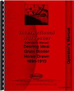 Operators Manual for International Harvester All Horse Drawn Grain Binder