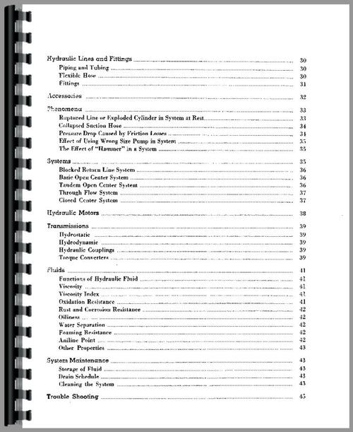 Service Manual for International Harvester All Hydraulic Theory Sample Page From Manual