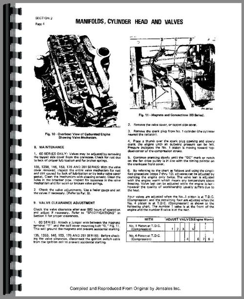 Service Manual for International Harvester Super H Tractor Sample Page From Manual