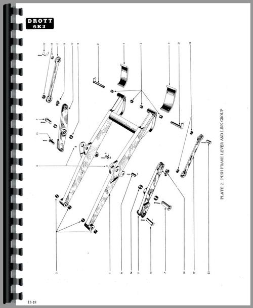 Parts Manual for International Harvester T6 Crawler Drott Shovel Loader Attachment Sample Page From Manual