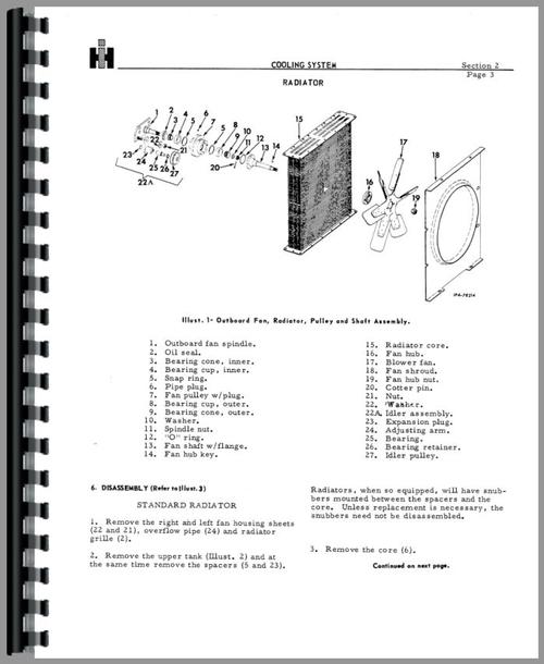 Service Manual for International Harvester T9 Crawler Sample Page From Manual