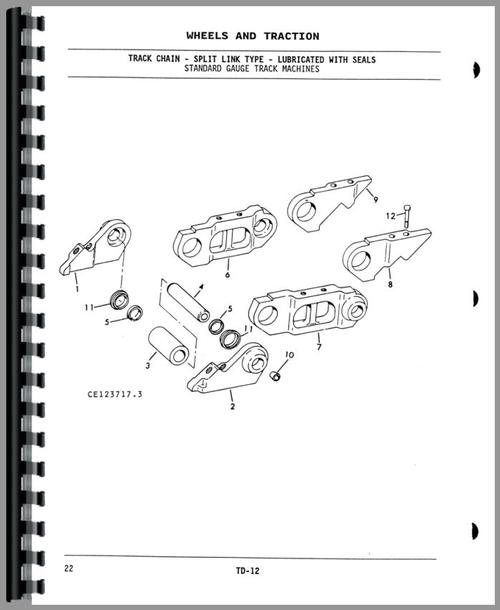 Service Manual for International Harvester TD12 Crawler Track Only Sample Page From Manual