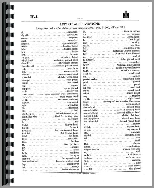 Parts Manual for International Harvester TD14A Crawler Bulldozer Attachment Sample Page From Manual