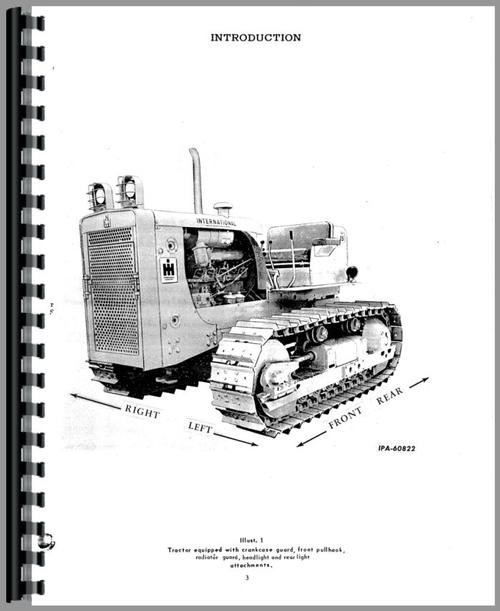 Operators Manual for International Harvester TD15 Crawler Sample Page From Manual