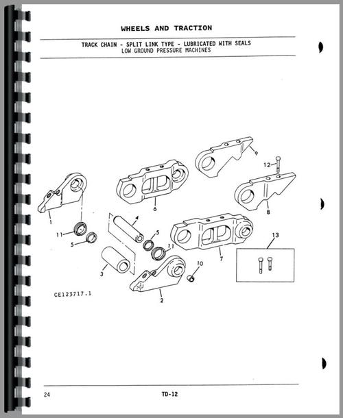 Service Manual for International Harvester TD15C Crawler Track Only Sample Page From Manual