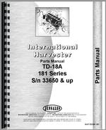 Parts Manual for International Harvester TD18A Crawler