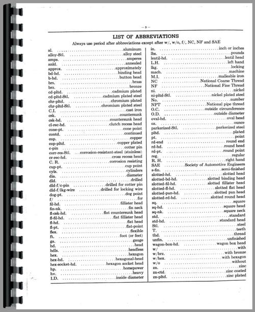 Parts Manual for International Harvester TD18A Crawler Sample Page From Manual