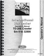 Operators Manual for International Harvester TD20E Crawler