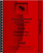 Parts Manual for International Harvester TD25E Crawler