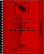 Parts Manual for International Harvester TD340 Crawler