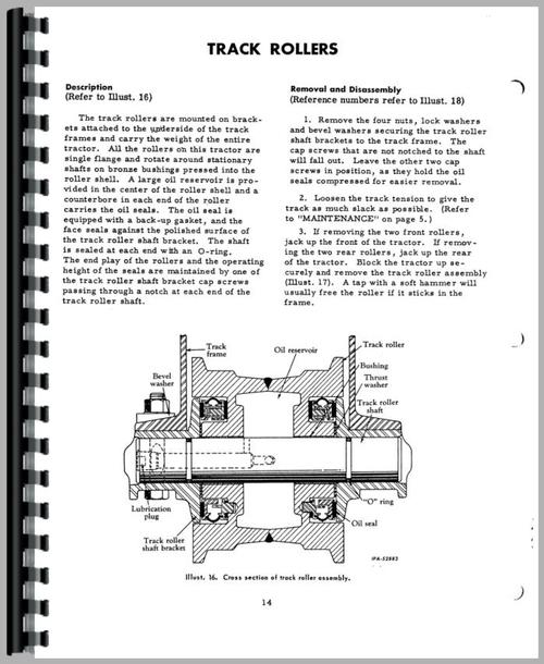 Service Manual for International Harvester TD340 Crawler Sample Page From Manual
