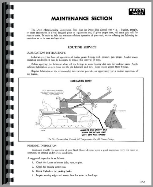 Parts Manual for International Harvester TD340 Crawler Drott Shovel Loader Attachment Sample Page From Manual