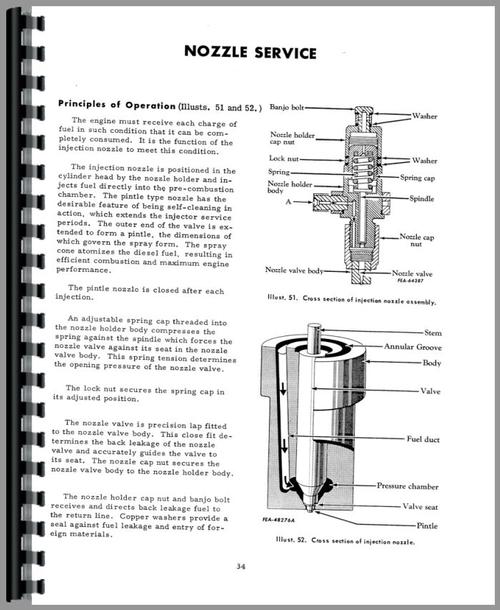 Service Manual for International Harvester TD5 Crawler Diesel Pump Sample Page From Manual