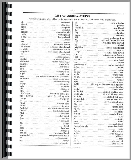 Parts Manual for International Harvester TD6 Crawler Sample Page From Manual