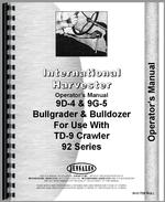 Operators Manual for International Harvester TD9 Crawler Bulldozer Attachment