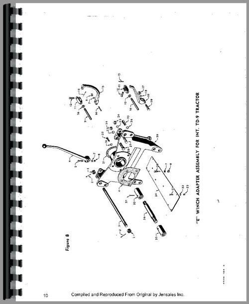 Service Manual for International Harvester TD9 Crawler Cargo Winch Attachment Sample Page From Manual