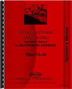 Operators Manual for International Harvester Titan 10-20 Tractor