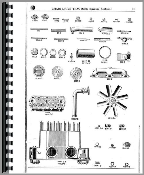 Parts Manual for International Harvester Titan 10-20 Tractor Sample Page From Manual