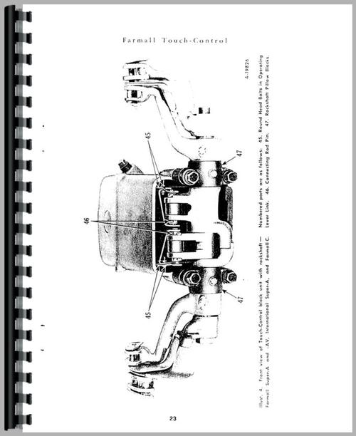 Service Manual for International Harvester All Touch Control Sample Page From Manual