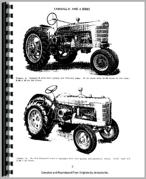 Service Manual for International Harvester U4 Power Unit Sample Page From Manual
