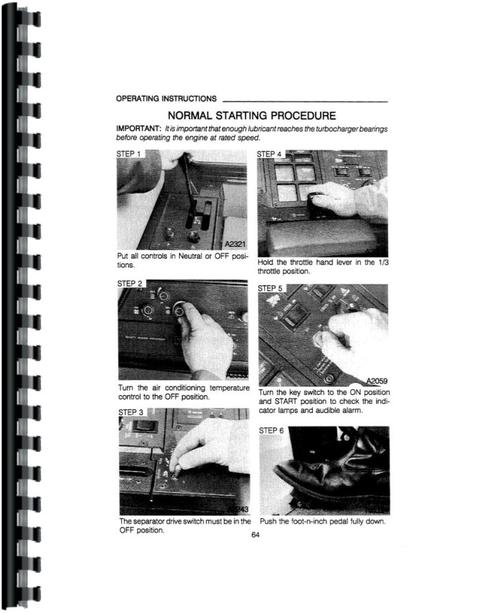Operators Manual for International Harvester 1660 Combine Sample Page From Manual