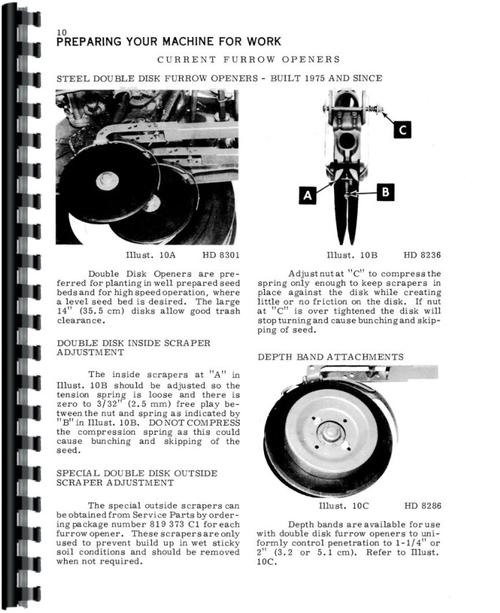 Operators Manual for International Harvester 510 Grain Drill Sample Page From Manual