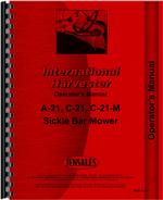 Operators Manual for International Harvester A-21 Mower
