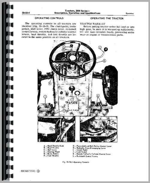 Service Manual for John Deere 2010 Tractor Sample Page From Manual