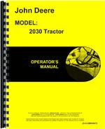 Operators Manual for John Deere 2030 Tractor