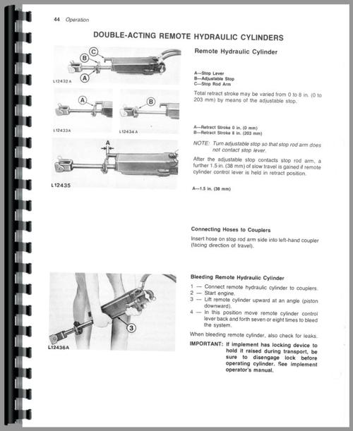 Operators Manual for John Deere 2040 Tractor Sample Page From Manual