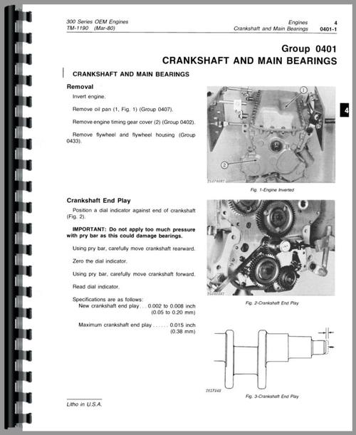 Service Manual for John Deere 3-164D Engine Sample Page From Manual