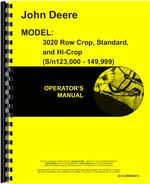 Operators Manual for John Deere 3020 Tractor